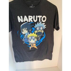 Naruto Shippuden S/S T-Shirt Ripple Junction Anime Graphic Cotton Black S